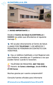 Aviso sanitario